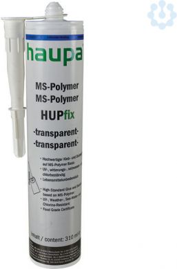 Haupa Hermētiķis/līme HUPfix caurspīdīgs uz MS polimēra bāzes 290g 170216 | Elektrika.lv