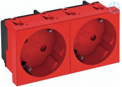Obo Bettermann STD-D3 SRO2 2-vietīga kontaktligzda, sarkana, slīpa 6120109 | Elektrika.lv
