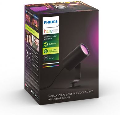 Philips Hue Lily smaile antracīts paplašinājums 1x8W SELV ext. White and color ambiance 1741530P7 915005629801 | Elektrika.lv