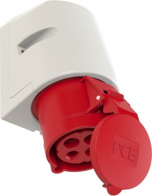 PCE Kontaktligzda v/a 4x32A (3P+PE) 6h IP44 sarkana 124-6 | Elektrika.lv