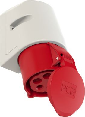 PCE Kontaktligzda v/a 5x32A (3P+N+PE) 6h IP44 sarkana 125-6 | Elektrika.lv