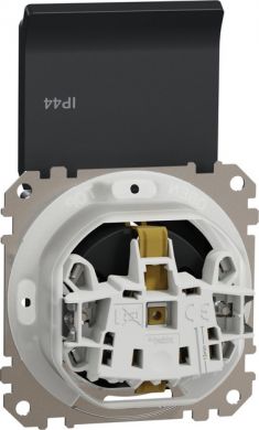 Schneider Electric Kontaktligzda IP44 a/z ar vāku ar skrūvēm antracīts Sedna Design SDD214023 | Elektrika.lv