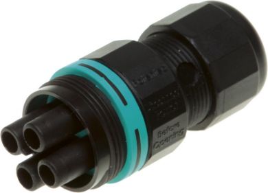 Techno Mikrokonektors-ligzda kabelim 3x4mm IP68 THB.387.B3A | Elektrika.lv