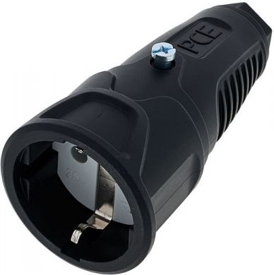 PCE Socket outlet rubber 16A 250V 3p (2P+E) IP20 black TAURUS2 2510-ss | Elektrika.lv