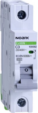 NOARK Ex9BN 1P C3 Automātslēdzis 6kA C 3A 100092 | Elektrika.lv