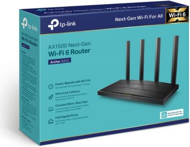 Tp-Link Wi-Fi 6 Rūteris , melna ARCHER AX12 | Elektrika.lv