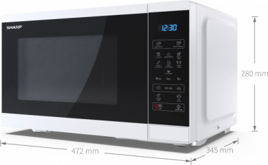 Sharp Sharp | YC-MS252AE-W | Microwave Oven | Free standing | 25 L | 900 W | White YC-MS252AE-W